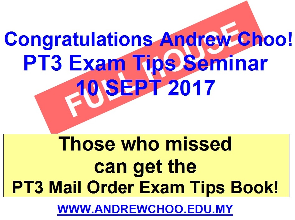 ANDREW CHOO PT3 SEMINAR - FULL HOUSE!
