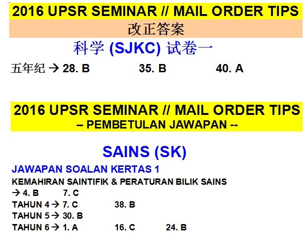 Skema Jawapan Set Latihan Berfokus Upsr 2016  Diagram